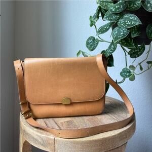 Madewell Leather Abroad Bag in Desert
